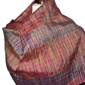 Kézzel szőtt Őszibarack Selyem Kendő - ruha & divat - sál, sapka, kendő - kendő - Meska.hu