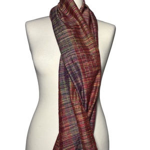 Kézzel szőtt Őszibarack Selyem Kendő - ruha & divat - sál, sapka, kendő - kendő - Meska.hu