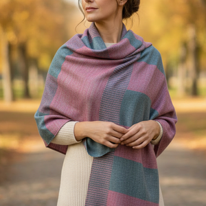 Kézzel szőtt rövidebb málna, rózsaszín csíkos selyemsál, Ruha & Divat, Sál, Sapka, Kendő, Vállkendő, , MESKA