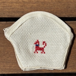 Kézzel hímzett népi palóc pénztárca, mini tartó, aprótartó, kutyás minta - táska & tok - pénztárca & más tok - aprópénztartó - Meska.hu