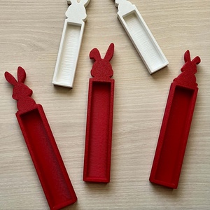 Húsvéti csokoládé tartó - Nyuszi - ünnepi díszek, dekorációk - húsvéti díszek és dekorációk - húsvéti ajándékátadó - Meska.hu