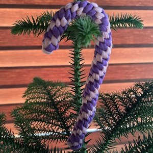 Candy cane / cukorbot, Karácsony, Karácsonyi lakásdekoráció, Karácsonyfadíszek, Csomózás, MESKA