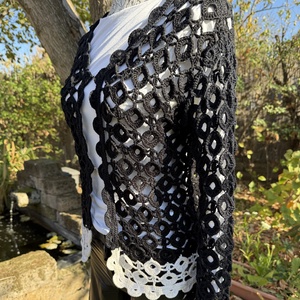 Horgolt csipkés kardigán horgolásminta � női boleró PDF - diy (csináld magad) - szabásminta, útmutató - horgolási minta - Meska.hu