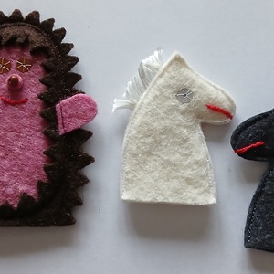 Ujjbábok   A lókötő róka című meséhez - játék & sport - bábok - ujjbáb - Meska.hu