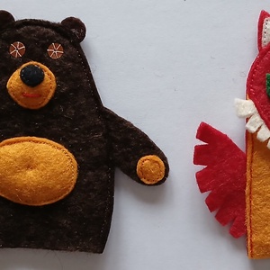 Ujjbábok   A lókötő róka című meséhez - játék & sport - bábok - ujjbáb - Meska.hu