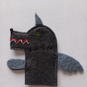 ujjbábok:  A három kismalac és a farkas - játék & sport - bábok - ujjbáb - Meska.hu