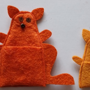 ujjbáb kenguru mama kicsinyével, Játék & Sport, Bábok, Ujjbáb, Baba-és bábkészítés, Varrás, MESKA