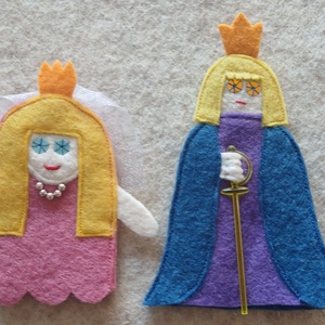 Ujjbáb királylány és királyfi, Játék & Sport, Bábok, Ujjbáb, Baba-és bábkészítés, Varrás, A bábok filcből készültek, főleg az óvodás korosztály kedveli, lehet gyűjteni is.


az ár a 2 darab..., MESKA