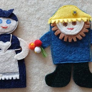 Ujjbábok  a Brémai muzsikusok  című vershez - játék & sport - bábok - ujjbáb - Meska.hu