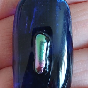 Kék csillogás üvegmedál - ékszer - nyaklánc - medál - Meska.hu