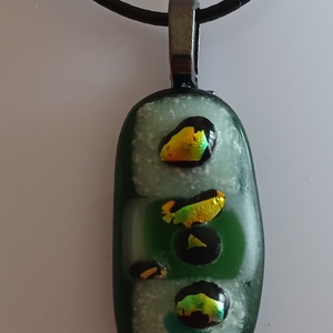 Aranyos üvegmedál, Ékszer, Nyaklánc, Medál, , MESKA