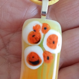 NYÁR üvegmedál - ékszer - nyaklánc - medál - Meska.hu