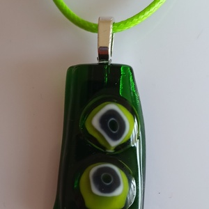 ZÖLD SZEMEK üvegmedál, Ékszer, Nyaklánc, Medál, , MESKA