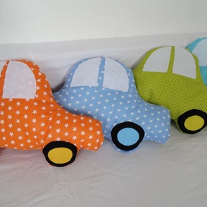 Autó formájú párna - Autós díszpárna - Autó párna - Textiljáték - Textilfigura -  - Meska.hu