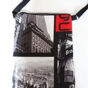 New York oldaltáska - New York válltáska - New York textil táska - Könnyű táska - Átkötős táska fiúknak  - Laptáska -  - Meska.hu