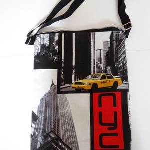 New York oldaltáska - New York válltáska - New York textil táska - Könnyű táska - Átkötős táska fiúknak  - Laptáska -  - Meska.hu