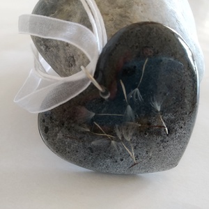 Pitypangos műgyanta nyaklánc szív medállal - pitypang - préselt növény gyantában - gyantaékszer - pitypang bóbitás  - ékszer - nyaklánc - medálos nyaklánc - Meska.hu