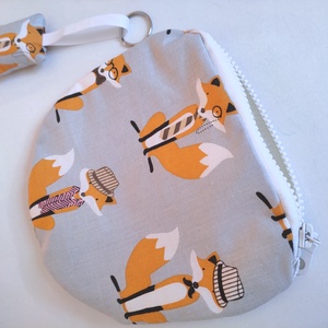 Rókás Pénztárca és kulcstartó szett - Kártyatartó - mini neszesszer - Sminktáska - Kozmetikai táska - Róka mintás tok - táska & tok - pénztárca & más tok - pénztárca - gyerek pénztárca - Meska.hu