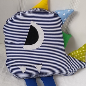 Dinoszaurusz párna - Dínós díszpárna - Csíkos Dínó figura - Textil játék - Dínó Textil figura - otthon & életmód - babaszoba, gyerekszoba - gyerek díszpárna - Meska.hu