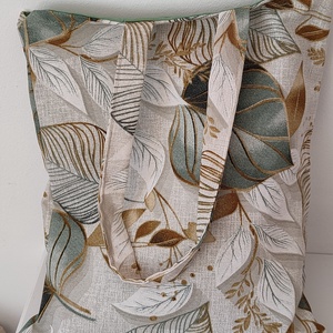 Shopper - Bevásárló táska - levél mintás táska - Ökotáska - Textil táska - tote bag - táska & tok - bevásárlás & shopper táska - shopper, textiltáska, szatyor - Meska.hu