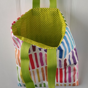 Szivárványos Shopper - Bevásárló táska - szivárvány csíkos táska - Ökotáska - Textil táska - tote bag - táska & tok - bevásárlás & shopper táska - shopper, textiltáska, szatyor - Meska.hu