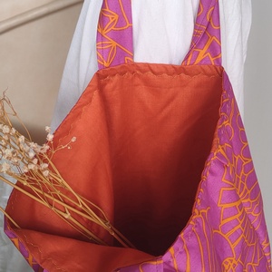 Boho hippi shopper - Bevásárló táska - hippi virágos vászontáska - Ökotáska - Textil táska - tote bag - táska & tok - bevásárlás & shopper táska - shopper, textiltáska, szatyor - Meska.hu