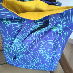 Boho hippi shopper - Bevásárló táska - hippi virágos vászontáska - Ökotáska - Textil táska - tote bag - táska & tok - bevásárlás & shopper táska - shopper, textiltáska, szatyor - Meska.hu