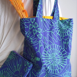 Boho hippi shopper - Bevásárló táska - hippi virágos vászontáska - Ökotáska - Textil táska - tote bag - táska & tok - bevásárlás & shopper táska - shopper, textiltáska, szatyor - Meska.hu