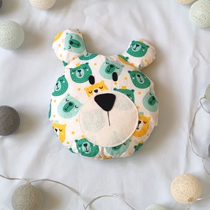 Maci formájú párna - Macifej - Macis mackó - Mackó párna - Maci figura - Textil mackó - Színes mackó -macis gyerek párna - otthon & életmód - babaszoba, gyerekszoba - gyerek díszpárna - Meska.hu