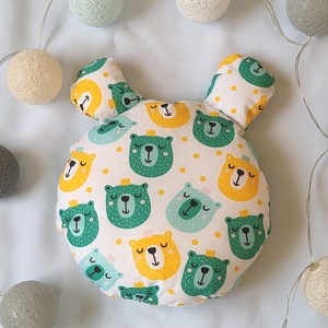 Maci formájú párna - Macifej - Macis mackó - Mackó párna - Maci figura - Textil mackó - Színes mackó -macis gyerek párna - otthon & életmód - babaszoba, gyerekszoba - gyerek díszpárna - Meska.hu