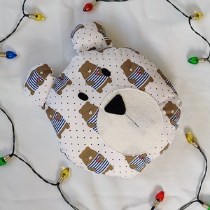 Maci formájú párna - Macifej - Mackó párna - Maci figura díszpárna - Textil mackó - Macis párna - gyerek párna  - medve, Otthon & Életmód, Babaszoba, gyerekszoba, Gyerek díszpárna, Varrás, MESKA