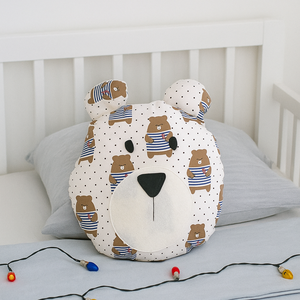 Maci formájú párna - Macifej - Mackó párna - Maci figura díszpárna - Textil mackó - Macis párna - gyerek párna  - medve, Otthon & Életmód, Babaszoba, gyerekszoba, Gyerek díszpárna, Varrás, MESKA