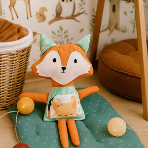 Róka figura - róka állatfigura - rókás - Textil játék - kisróka - róka Textil figura, Játék & Sport, Plüssállat & Játékfigura, Róka, Baba-és bábkészítés, Varrás, MESKA