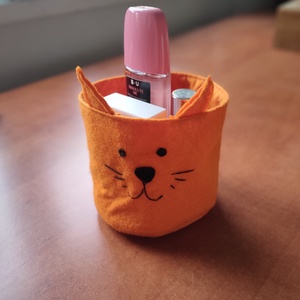 Filc kaspó - textil kaspó - kaspó takaró kosárka - állatos tároló - gyerekszobai dekoráció - állatos kosár - puha kaspó  - otthon & életmód - dekoráció - virágdísz és tartó - cserép & kaspó - Meska.hu