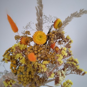 DIY csokor sárga árnyalatok - Csináld magad őszi szárazvirág csokor - csokorkészítő csomag - Meska.hu