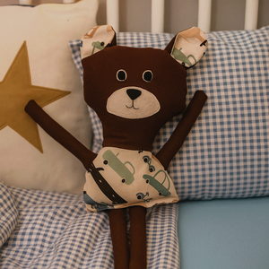 Mackó textil játék - puha mackó figura - játékállat - kézműves textilfigura - egyedi játékfigura - alvós maci, Játék & Sport, Plüssállat & Játékfigura, Maci, Baba-és bábkészítés, Varrás, MESKA