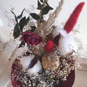 Karácsonyi szárazvirágos csokor - boho téli virágcsokor - igazi növényekkel - valódi szárított virág csokor  - otthon & életmód - dekoráció - virágdísz és tartó - csokor & virágdísz - Meska.hu