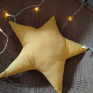 Sárga Csillag Párna - citromsárga Csillag Párna - Csillag formájú párna - csillag párna - Forma párna - Meska.hu