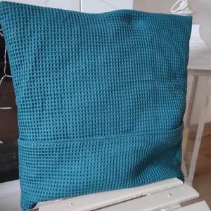 Karácsonyi párnahuzat -  díszpárna huzat télapóval - Csillogó karácsonyi párna huzat - karácsony - karácsonyi lakásdekoráció - karácsonyi lakásdíszek - Meska.hu