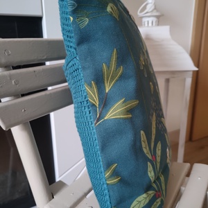 Madárkás párnahuzat - Madaras díszpárna huzat - Téli párna huzat madarakkal - Madár mintás párna - otthon & életmód - lakástextil - párna & párnahuzat - díszpárnahuzat - Meska.hu