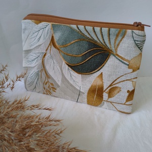 Levél mintás boríték neszesszer - pénztárca - leveles kártyatartó - lapos neszesszer - neszeszer levél mintával  , Táska & Tok, Neszesszer, Varrás, MESKA