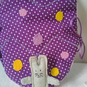 Nyuszi tojás házikóban - Húsvéti textil könyv gyerekeknek - Húsvéti csendeskönyv - Nyuszis játszókönyv - játék & sport - baba & babaház - babaház - Meska.hu