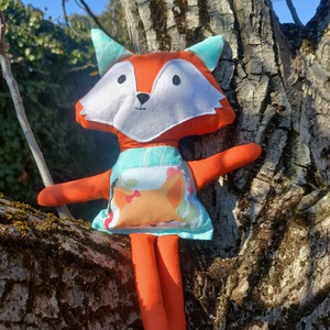 Róka figura - róka állatfigura - rókás - Textil játék - kisróka - róka Textil figura, Játék & Sport, Plüssállat & Játékfigura, Róka, Baba-és bábkészítés, Varrás, MESKA