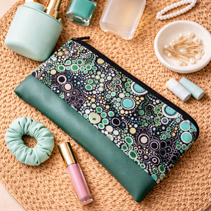 Buborék mintás neszesszer - Buborékos neszeszer - Textilbőr tolltartó - szemüvegtartó - buborékokkal buborékok, Táska & Tok, Neszesszer, Varrás, MESKA