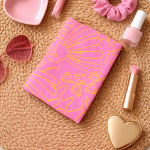 Boho Pink Pénztárca - Csajos Kártyatartó - lapos neszesszer - hippi mintás piperetartó - rózsaszín pénztárca , Táska & Tok, Pénztárca & Más tok, Kártyatartó & Irattartó, Varrás, MESKA