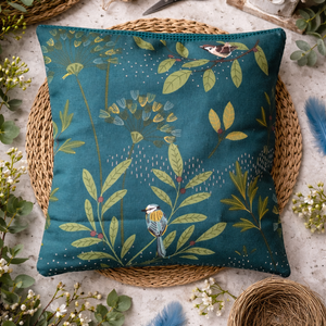 Madárkás párnahuzat - Madaras díszpárna huzat - Téli párna huzat madarakkal - Madár mintás párna, Otthon & Életmód, Lakástextil, Párna & Párnahuzat, Díszpárnahuzat, Varrás, MESKA