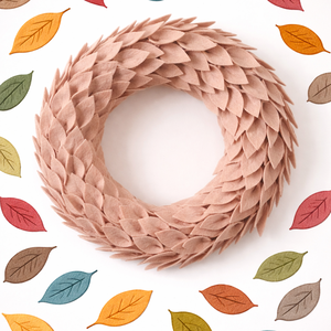 Mokka színű filc koszorú - elegáns minimalista otthon dekoráció - natúr ajtódísz - cappuccino koszorú , Otthon & Életmód, Dekoráció, Ajtó- és ablak dekoráció, Ajtódísz & Kopogtató, Mindenmás, MESKA