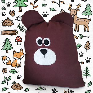 Maci párna - Mackó figura - Textil játék - Medve kispárna - Ölelőpárna - gyerekpárna, Játék & Sport, Plüssállat & Játékfigura, Maci, Varrás, MESKA