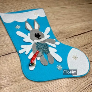 Filc mikulás zokni cuki nyuszival - karácsony - mikulás - mikulás csizma és zokni - Meska.hu Filc mikulás zokni cuki nyuszival - karácsony - mikulás - mikulás csizma és zokni - Meska.hu