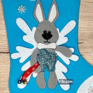 Filc mikulás zokni cuki nyuszival - karácsony - mikulás - mikulás csizma és zokni - Meska.hu Filc mikulás zokni cuki nyuszival - karácsony - mikulás - mikulás csizma és zokni - Meska.hu